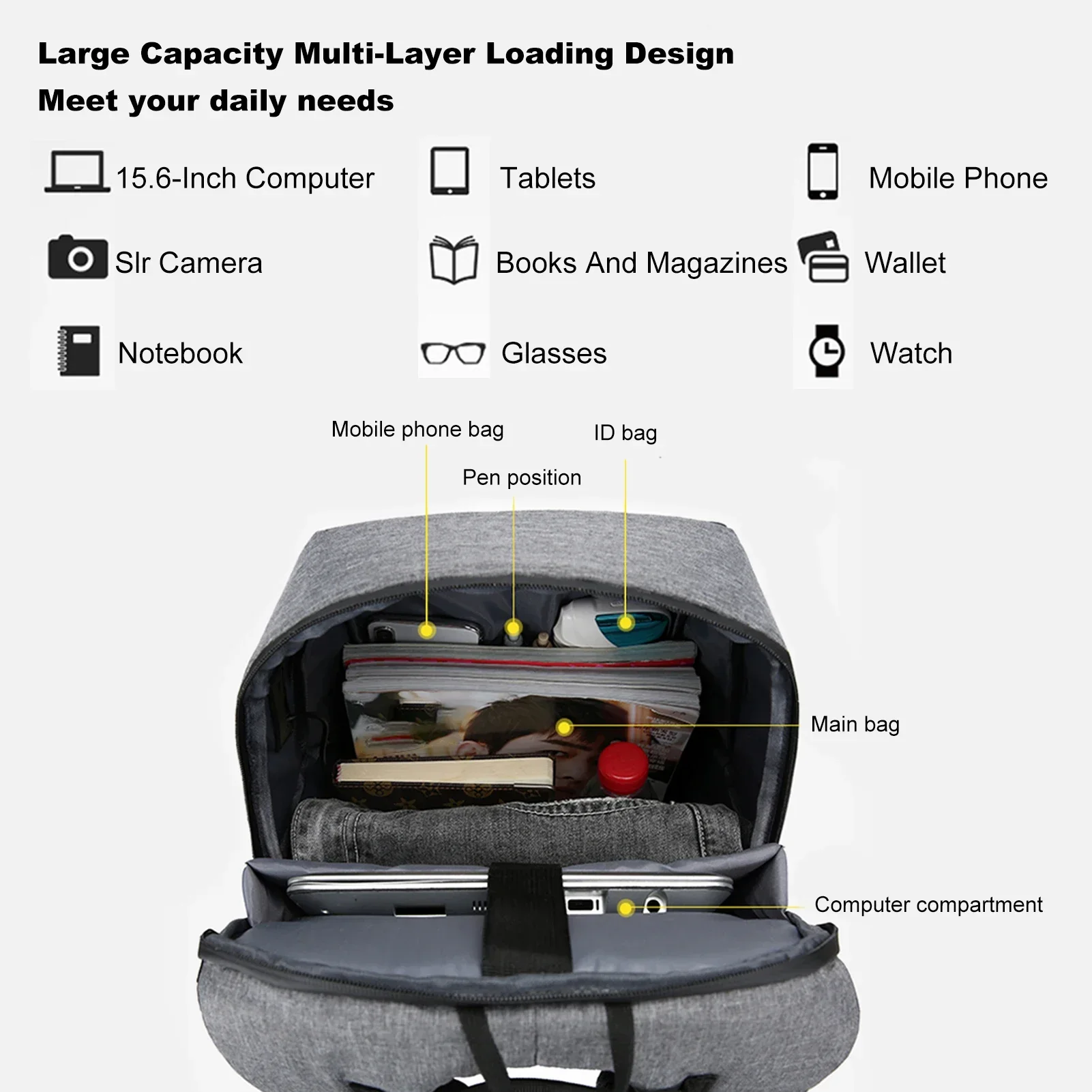 Laptop Backpack for 17 Inch La - Car Accessories Gifts For Men ulasan dan harga