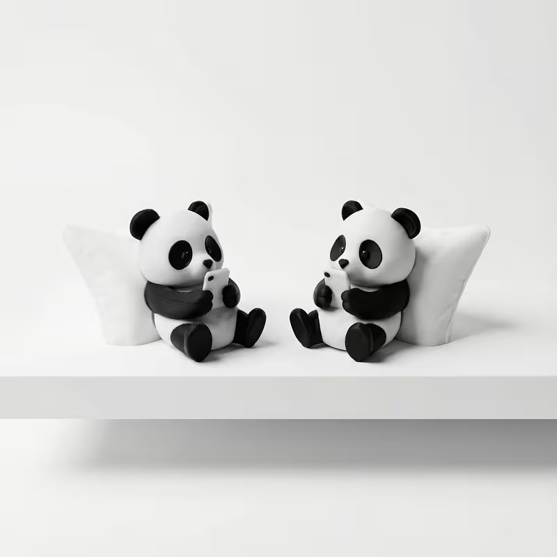 Panda Sculpture Ornament, Desk - Car Accessories Must Have ulasan dan harga
