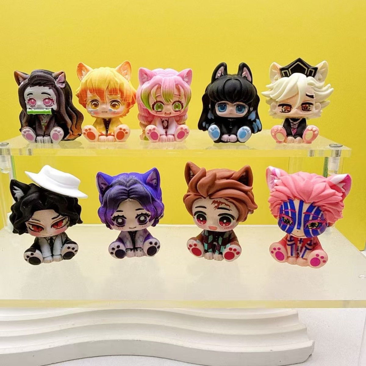 Demon Slayer Cute Chibi Figuri - Car Accessories For Decoration ulasan dan harga