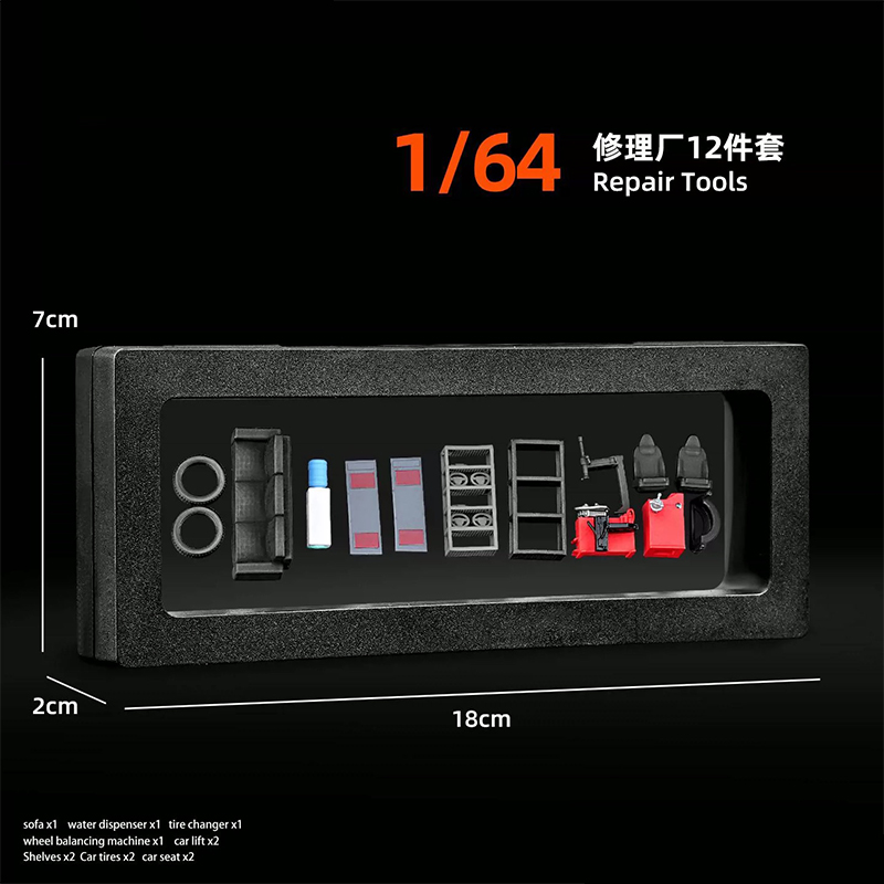 1:64 Car Repair Shop Prop Set  - Car Accessories For Decoration ulasan dan harga