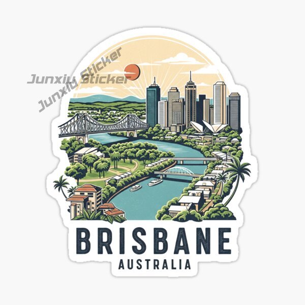 Australia BRISBANE Flag Vinyl  - Car Accessories Brisbane ulasan dan harga