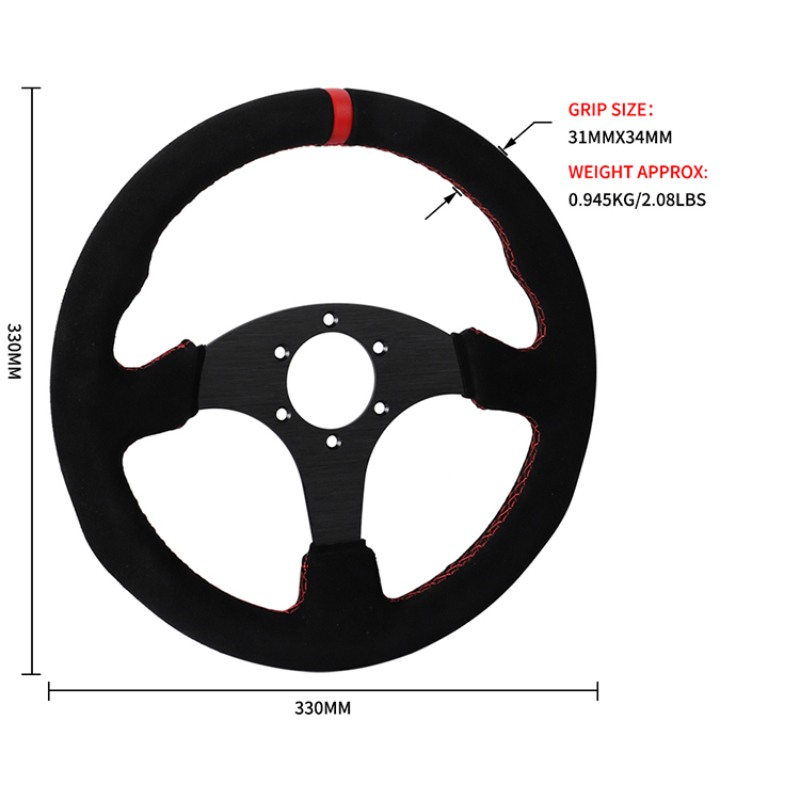 Suede Racing Steering Wheel Su - Car Accessories For Steering Wheel ulasan dan harga