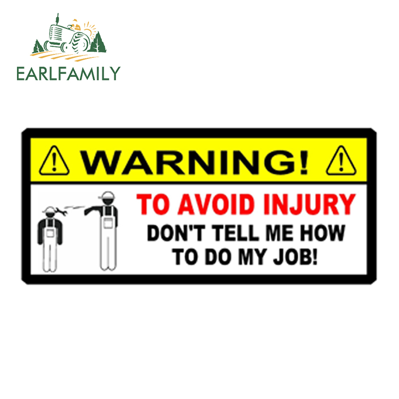 EARLFAMILY 13cm x 5.7cm WARNIN - Car Accessories Job ulasan dan harga